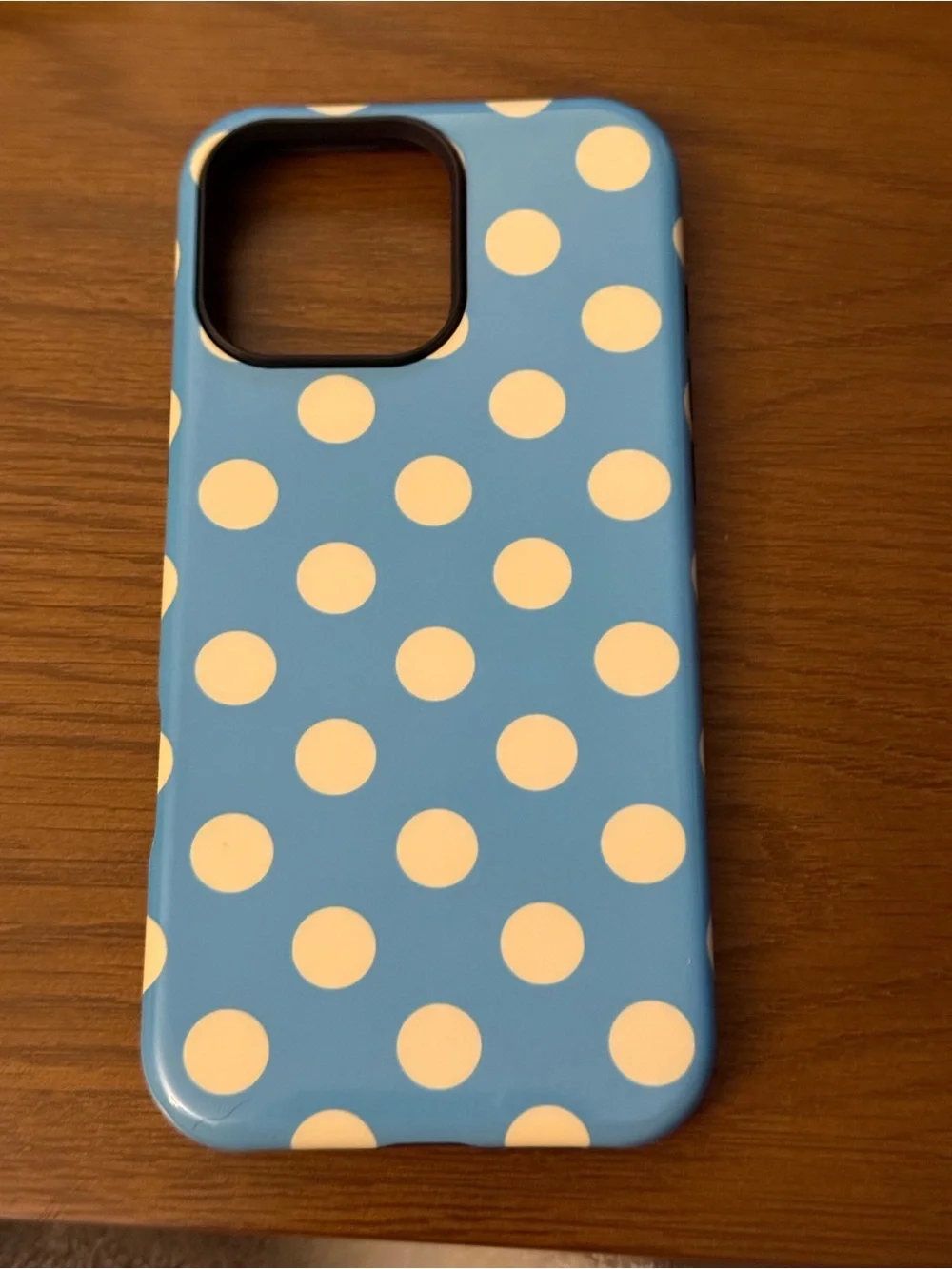 Blue Decorative Phone Case with Gold Swirl Design